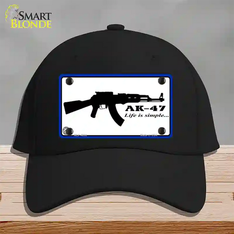 Life Is Simple Novelty License Plate Hat Cotton / Black