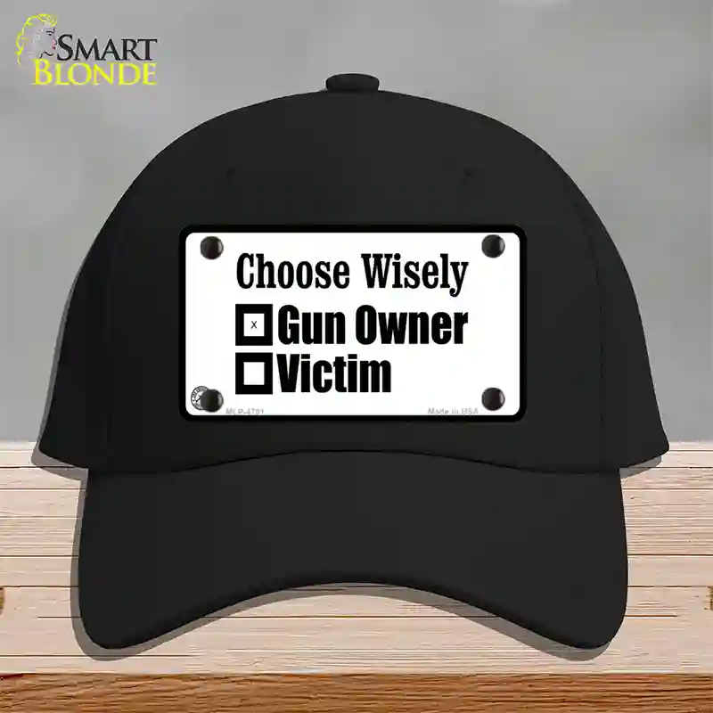 Choose Wisely Novelty License Plate Hat Cotton / Black