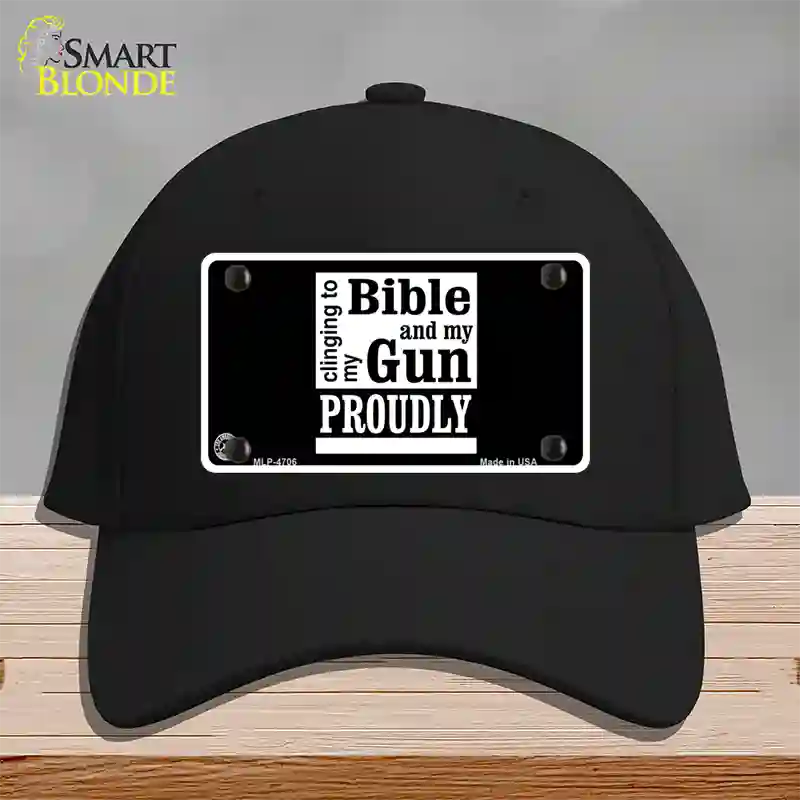 My Bible And My Gun Novelty License Plate Hat Cotton / Black