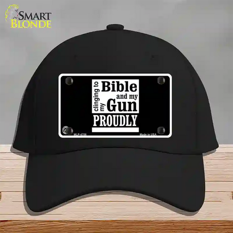 My Bible And My Gun Novelty License Plate Hat Cotton / Black