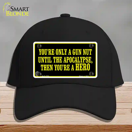 Gun Nut Novelty License Plate Hat Cotton / Black