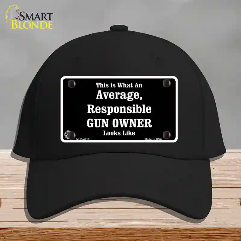 Average Gun Owner Novelty License Plate Hat Cotton / Black