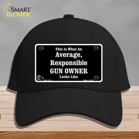 Average Gun Owner Novelty License Plate Hat Cotton / Black