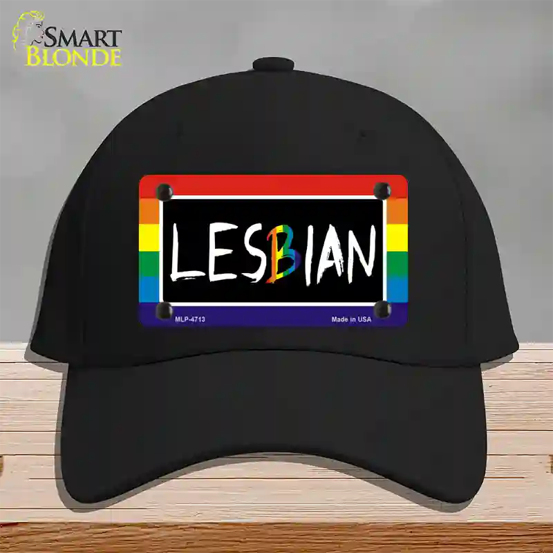 Lesbian Novelty License Plate Hat Cotton / Black