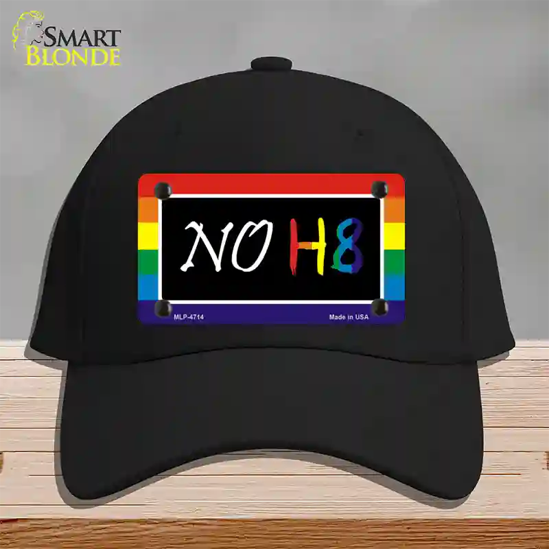 NO H8 Novelty License Plate Hat Cotton / Black