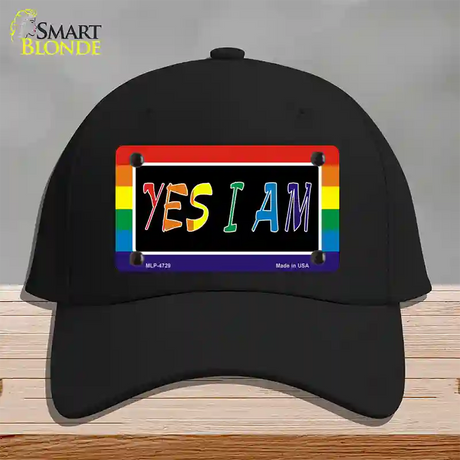 Yes I Am Novelty License Plate Hat Cotton / Black