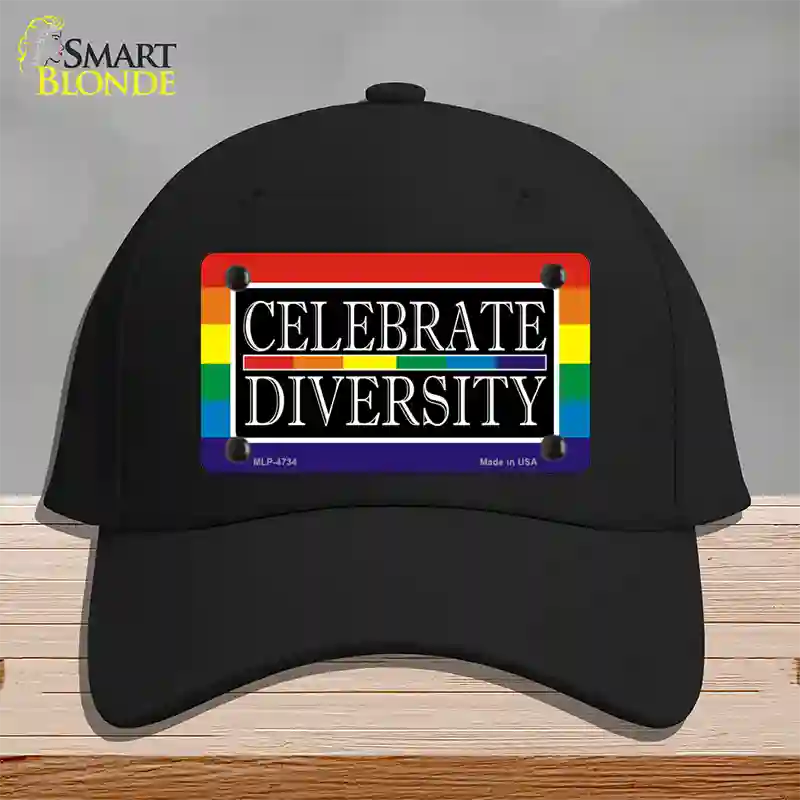 Celebrate Diversity Novelty License Plate Hat Cotton / Black