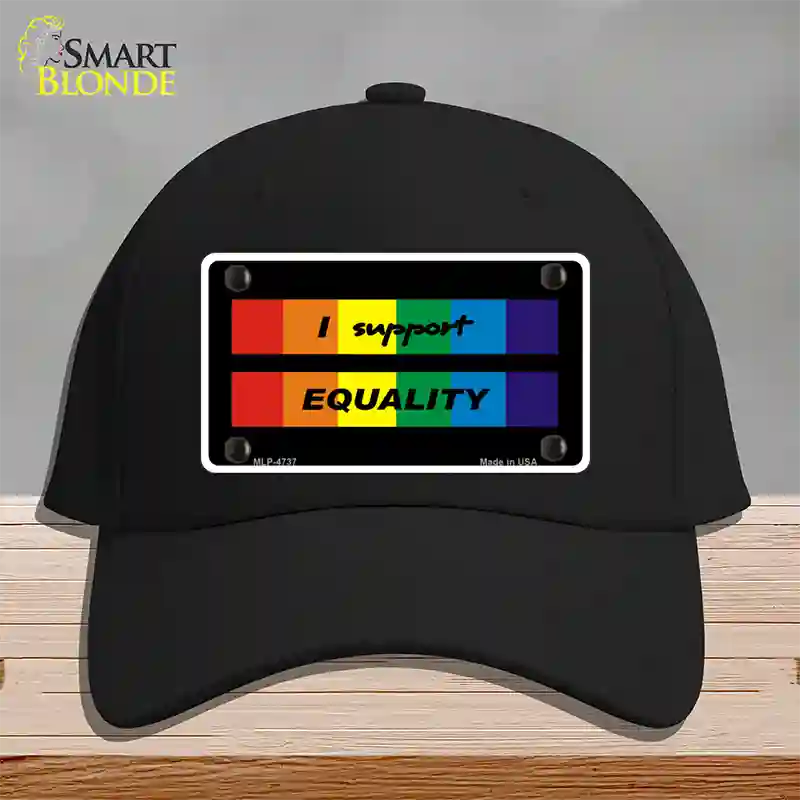 I Support Equality Novelty License Plate Hat Cotton / Black