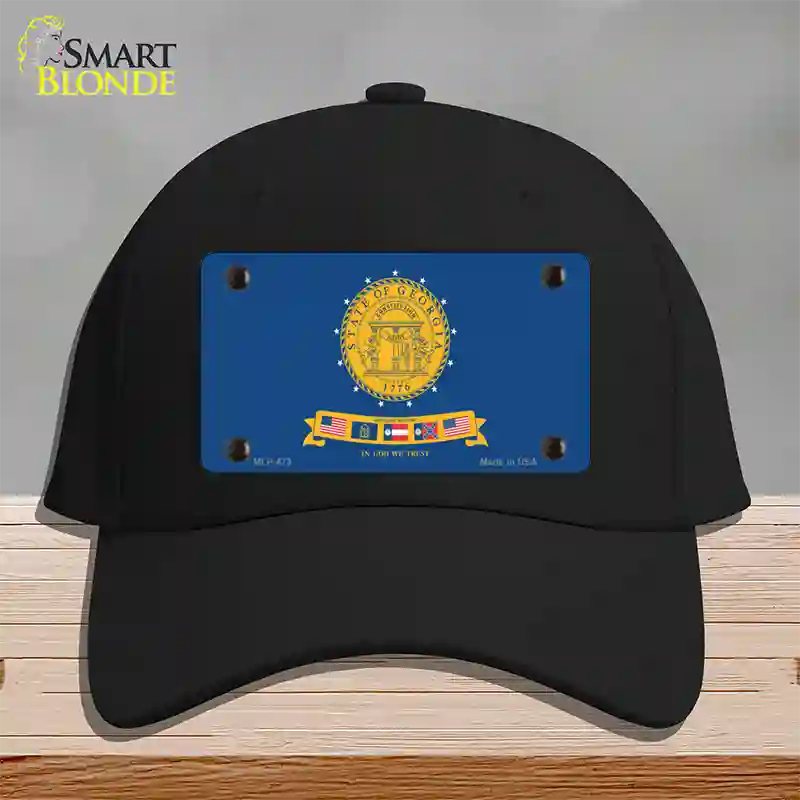 Georgia State Seal Novelty License Plate Hat Cotton / Black