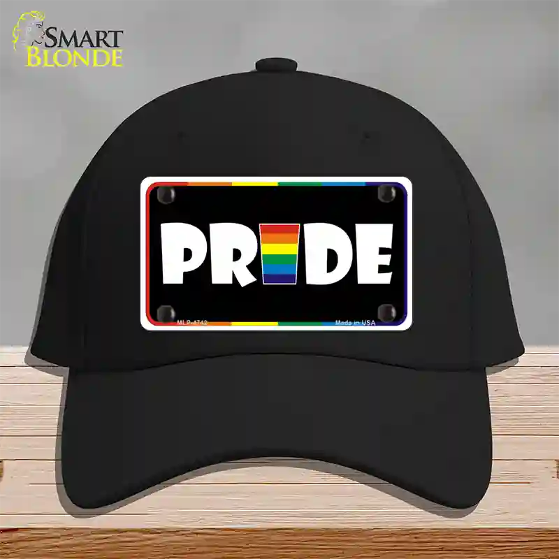 Pride Novelty License Plate Hat Cotton / Black