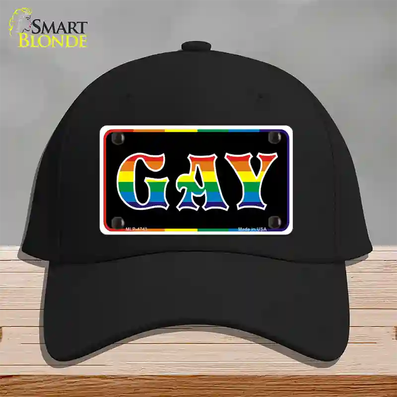 Gay Novelty License Plate Hat Cotton / Black