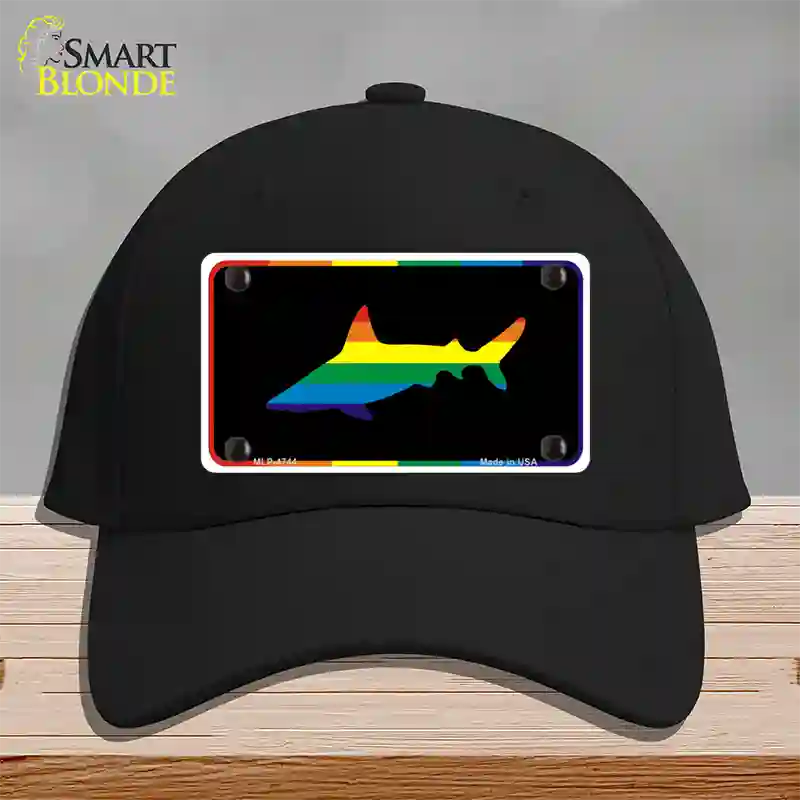 Shark Novelty License Plate Hat Cotton / Black