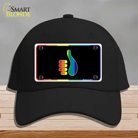 Thumbs Up Novelty License Plate Hat Cotton / Black