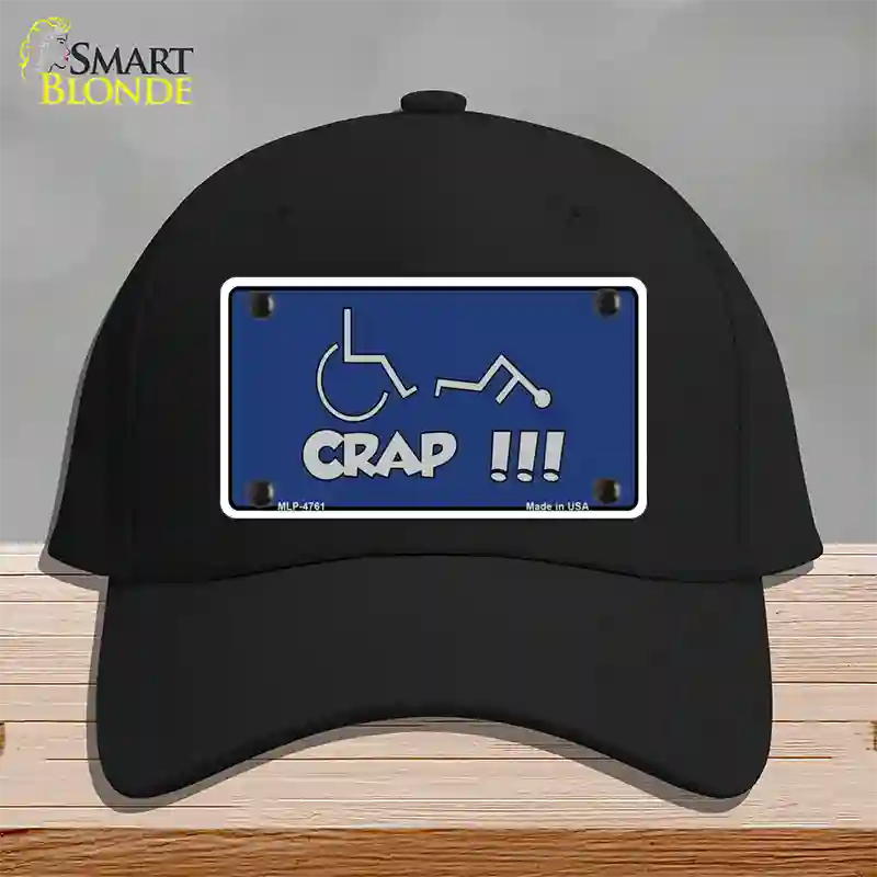 Handicap Crap Logo Novelty License Plate Hat Cotton / Black