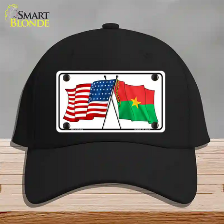 United States Burkina Faso Crossed Flags Novelty License Plate Hat Sign Cotton / Black