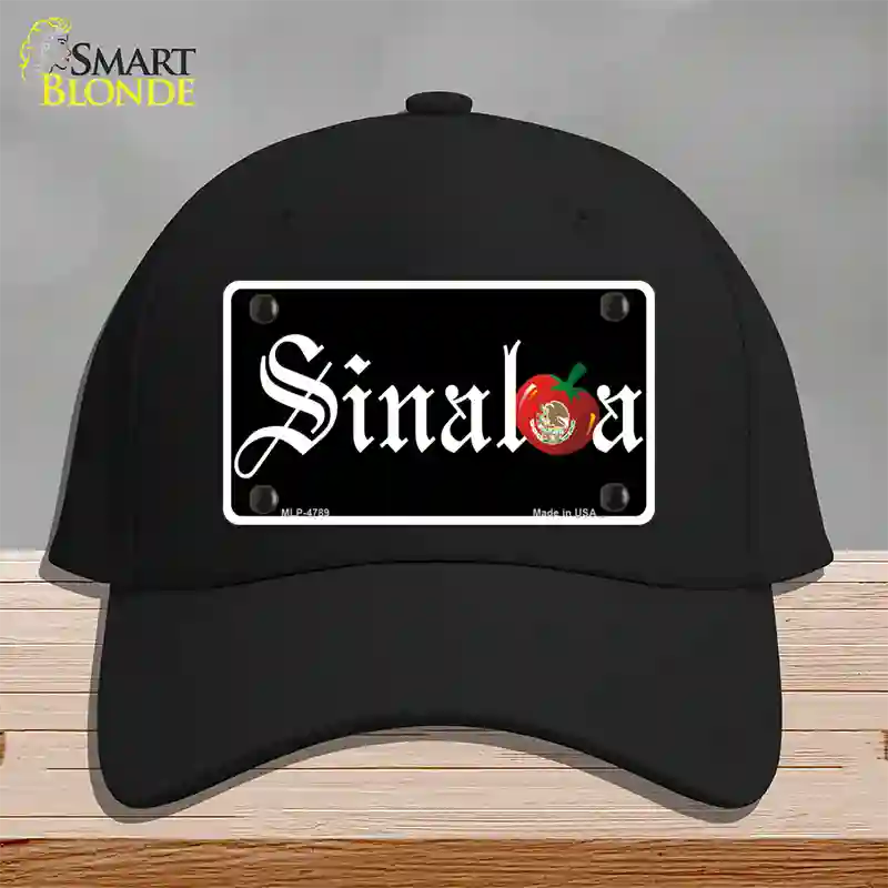 Sinaloa Black Novelty License Plate Hat Cotton / Black