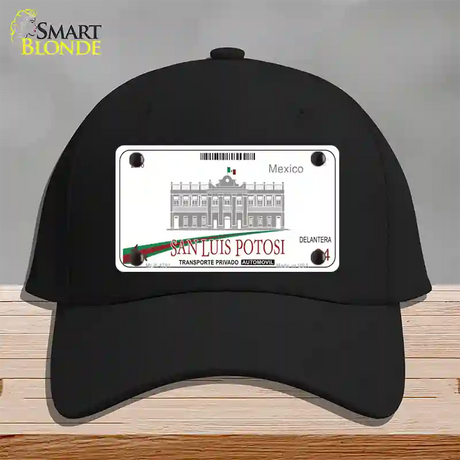 San Luis Potosi Mexico Novelty License Plate Hat Cotton / Black