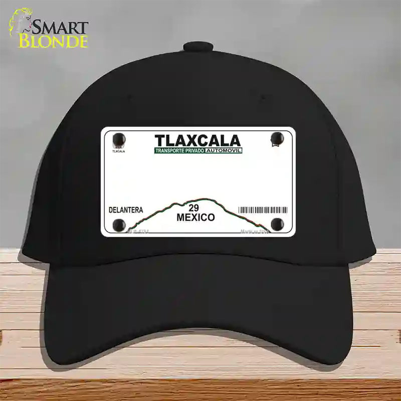 Tlaxcala Mexico Novelty License Plate Hat Cotton / Black