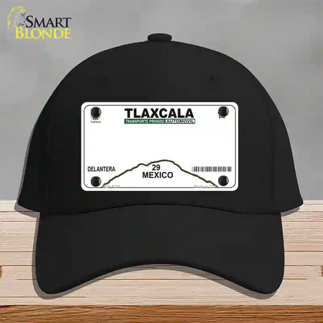 Tlaxcala Mexico Novelty License Plate Hat Cotton / Black