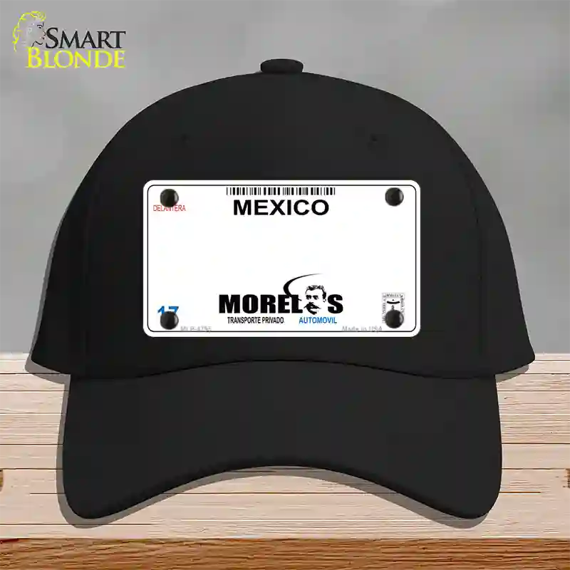 Morelos Mexico Novelty License Plate Hat Cotton / Black