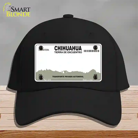 Chihuahua Mexico Novelty License Plate Hat Cotton / Black