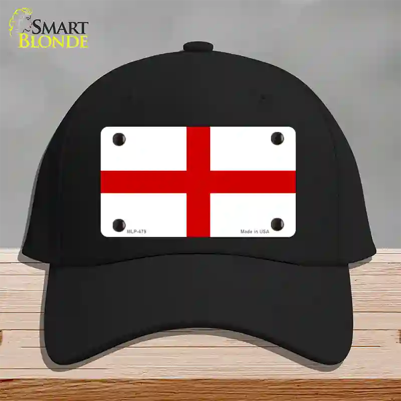 England Flag Novelty License Plate Hat Cotton / Black