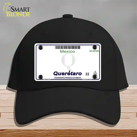 Queretaro Mexico Blank Novelty License Plate Hat Cotton / Black