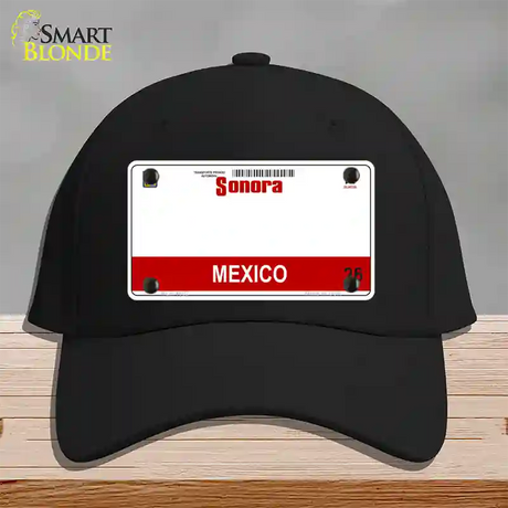 Sonora Mexico Novelty License Plate Hat Cotton / Black