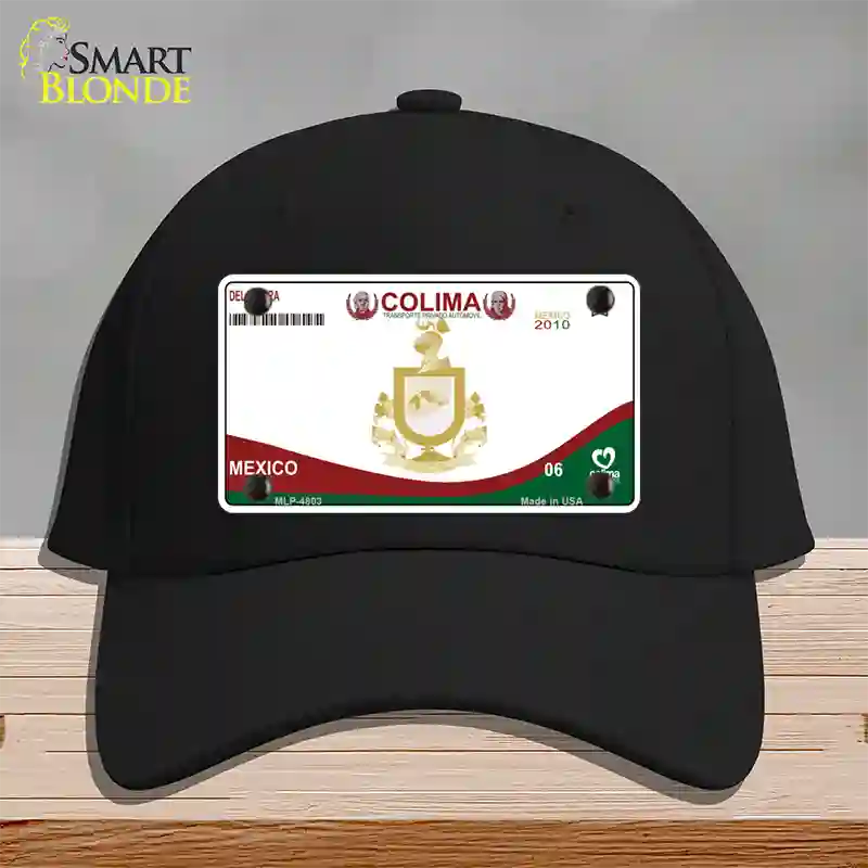 Colima Mexico Novelty License Plate Hat Cotton / Black