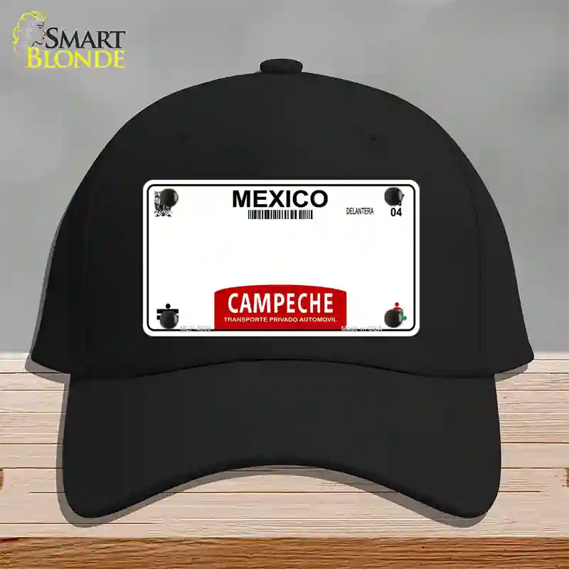 Campeche Mexico Blank Novelty License Plate Hat Cotton / Black