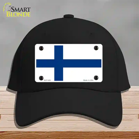 Finland Flag Novelty License Plate Hat Cotton / Black