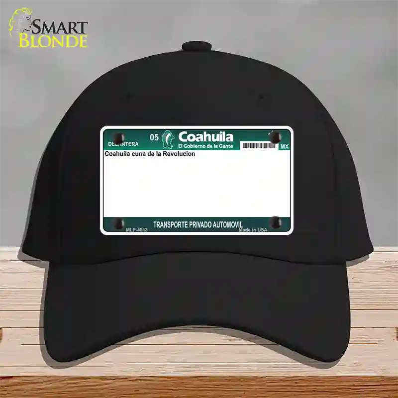 Coahuila Mexico Novelty License Plate Hat Cotton / Black