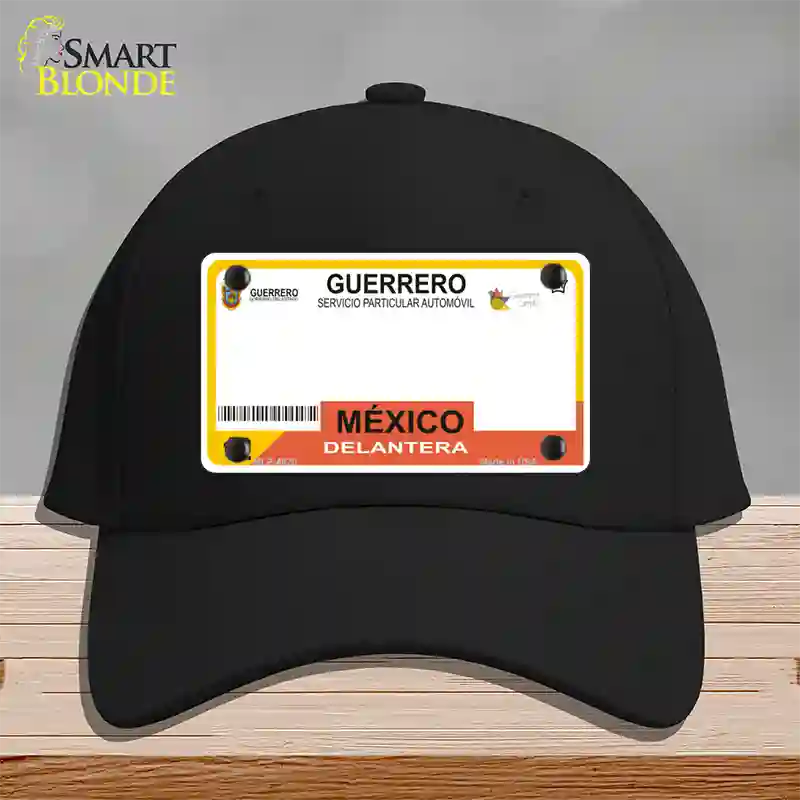 Guerrero Mexico Blank Novelty License Plate Hat Cotton / Black