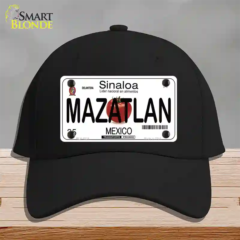 Mazatlan Mexico Novelty License Plate Hat Cotton / Black