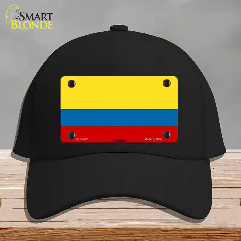 Colombia Flag Novelty License Plate Hat Cotton / Black