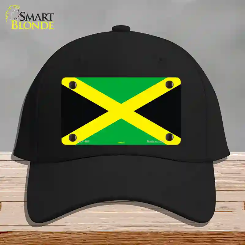 Jamaica Flag Novelty License Plate Hat Cotton / Black