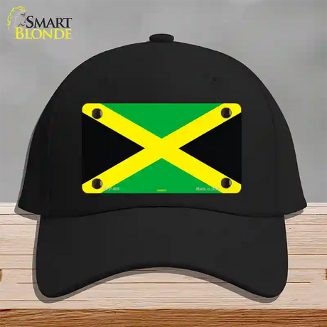 Jamaica Flag Novelty License Plate Hat Cotton / Black