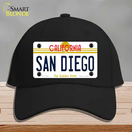 San Diego California Novelty License Plate Hat Cotton / Black