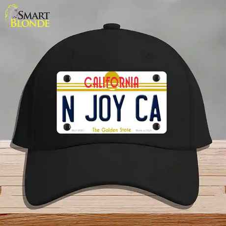 N Joy Ca California Novelty License Plate Hat Cotton / Black