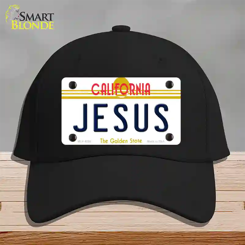 Jesus California Novelty License Plate Hat Cotton / Black