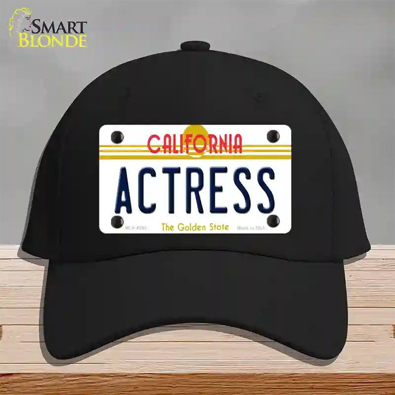 Actress California Novelty License Plate Hat Cotton / Black