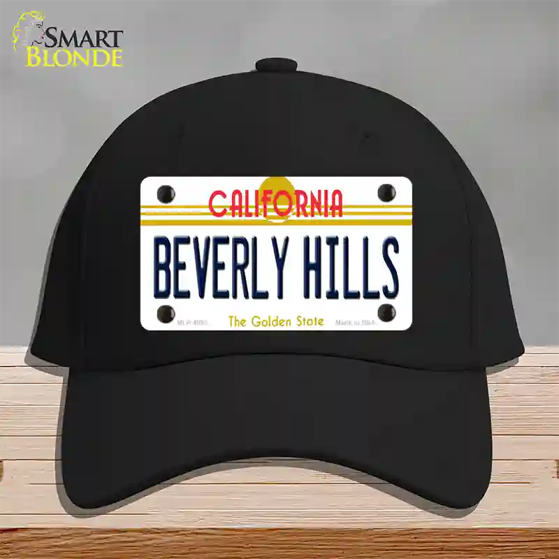 Beverly Hills California Novelty License Plate Hat Cotton / Black