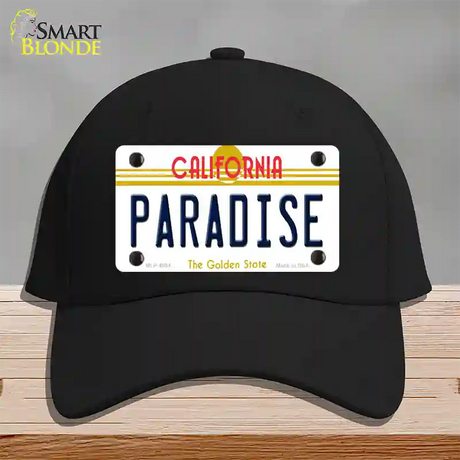 Paradise California Novelty License Plate Hat Cotton / Black