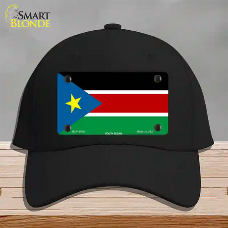 South Sudan Flag Novelty License Plate Hat Cotton / Black