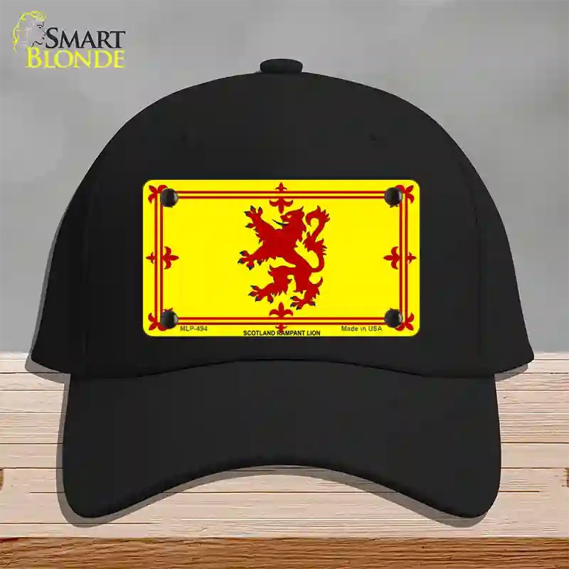 Scotland Lion Flag Novelty License Plate Hat Cotton / Black