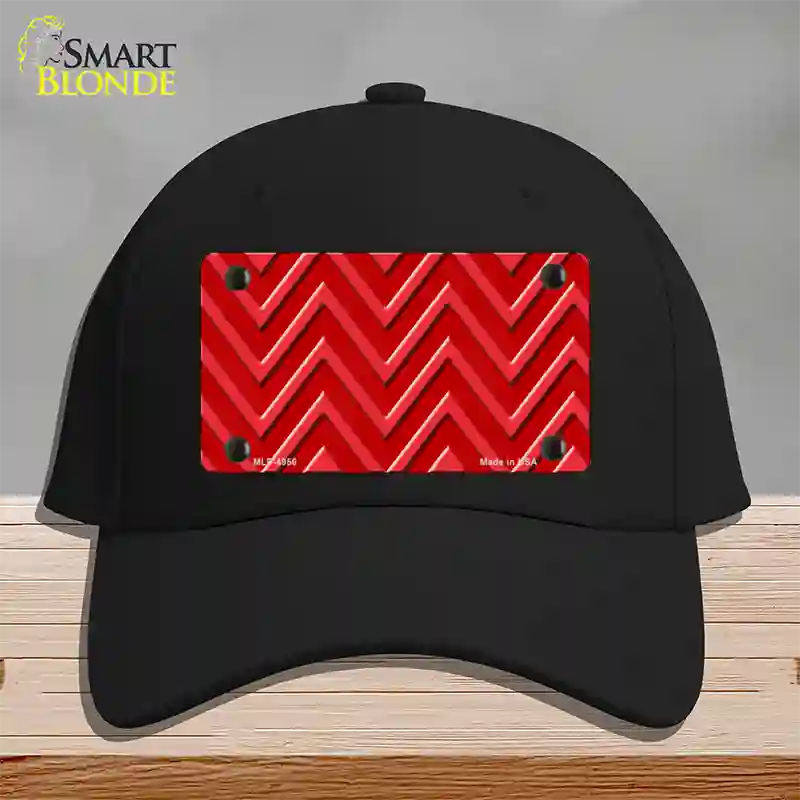 Red Light Red Large Chevron Novelty License Plate Hat Cotton / Black