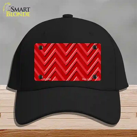 Red Light Red Large Chevron Novelty License Plate Hat Cotton / Black