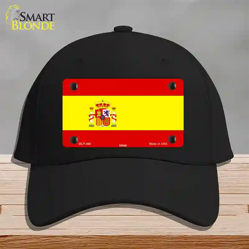 Spain Flag Novelty License Plate Hat Cotton / Black