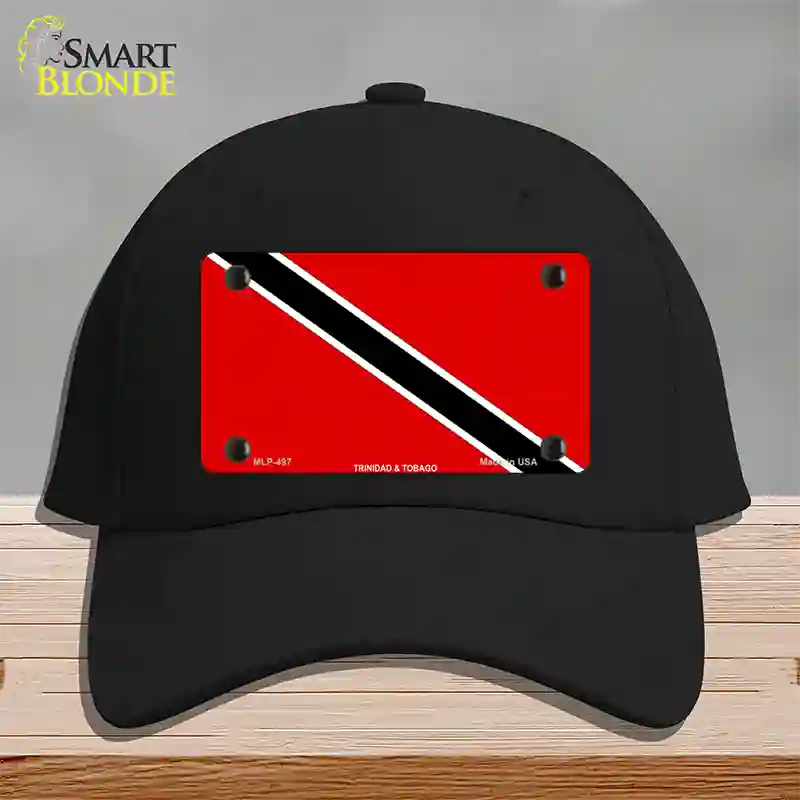 Trinidad Tobago Flag Novelty License Plate Hat Cotton / Black