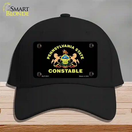 PA Constable Star Seal Novelty License Plate Hat Cotton / Black